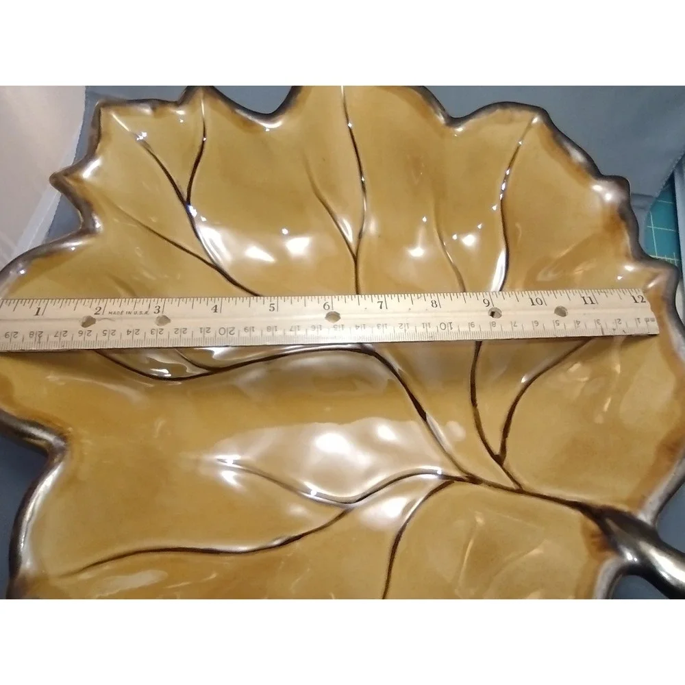 Target Home Maple Leaf Fall Autumn Stoneware Serving Bowl Dish‎ Home Decor